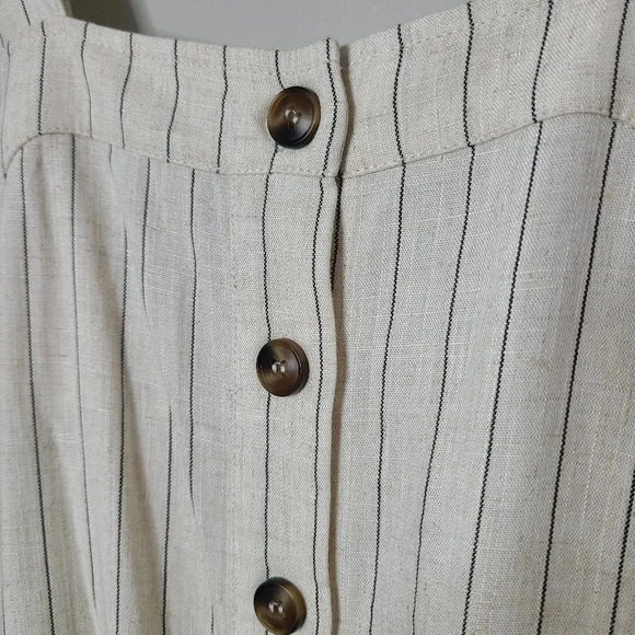 New Easel Cotton Linen Blend Striped Jumpsuit S - Picture 4 of 9